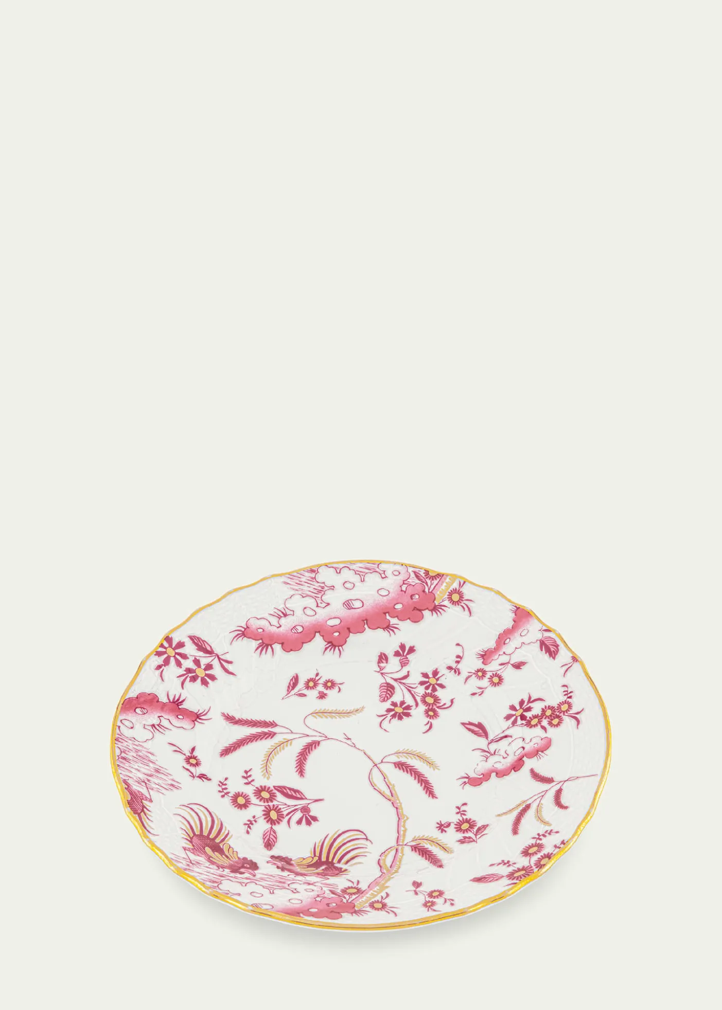 GINORI 1735Oro di Doccia Magenta Flat Bread Plate