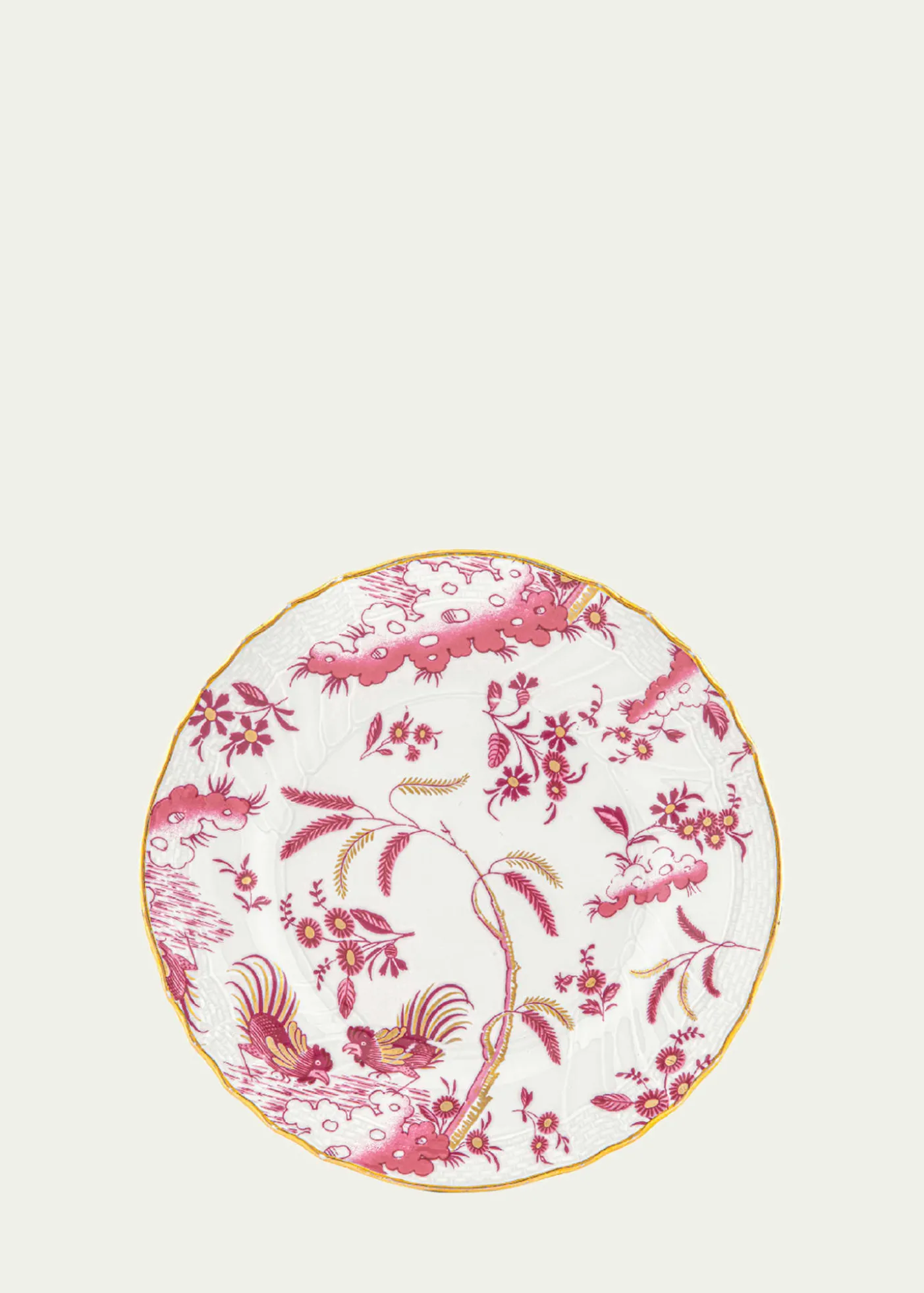 GINORI 1735Oro di Doccia Magenta Flat Bread Plate