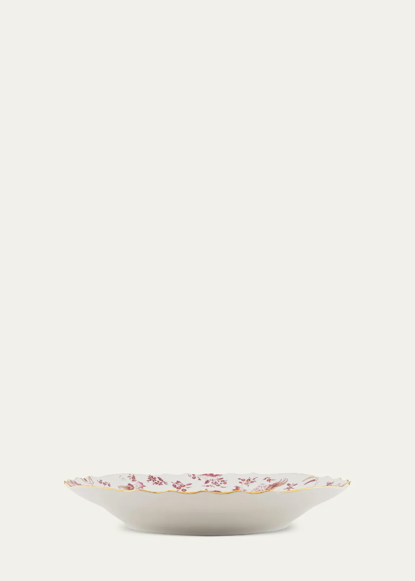 GINORI 1735Oro Di Doccia Magenta Round Flat Plate