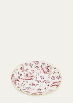 GINORI 1735Oro Di Doccia Magenta Round Flat Plate