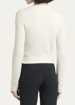 Giorgio ArmaniContrast Grosgrain Zip-Front Cashmere Silk Jacket