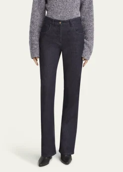 Giorgio ArmaniCotton-Cashmere Denim Straight-Leg Trousers