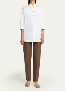 Giorgio ArmaniCotton Poplin Button-Down Shirt