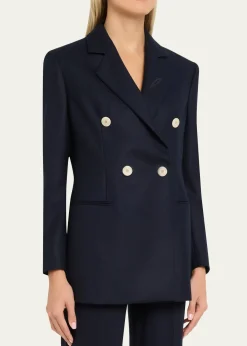 Giorgio ArmaniFlanella Cashmere Double-Breasted Blazer
