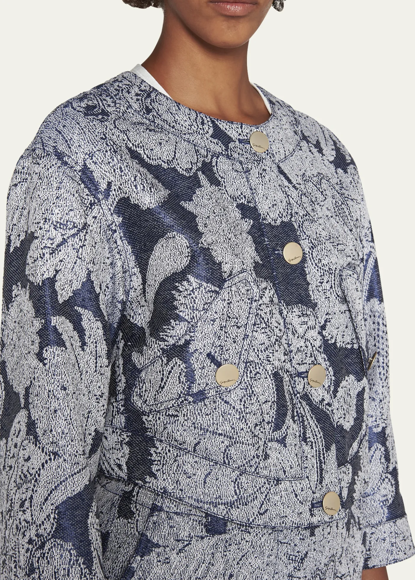 Giorgio ArmaniPaisley Crop Jacket