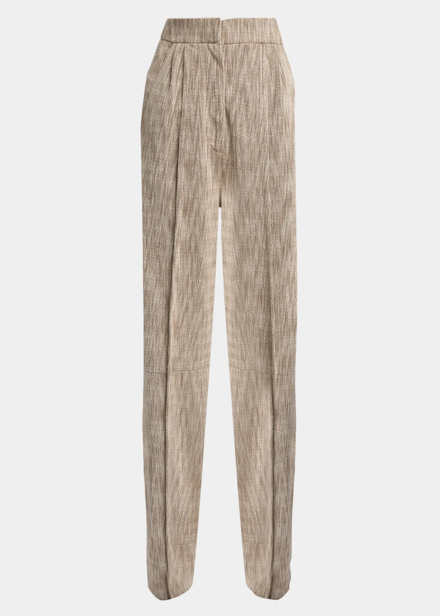 Giorgio ArmaniPleated Cotton Jacquard Tapered-Leg Trousers