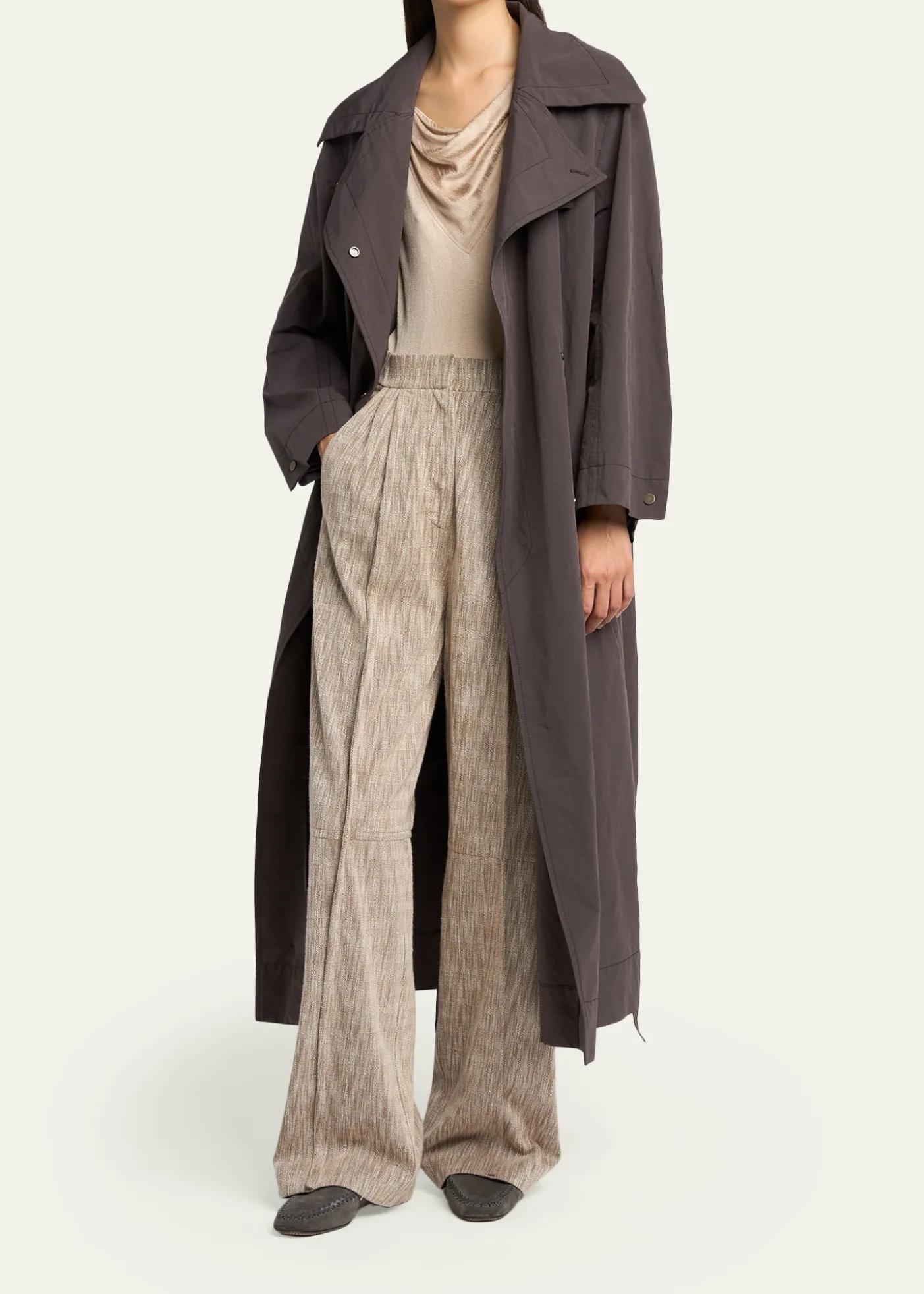 Giorgio ArmaniPleated Cotton Jacquard Tapered-Leg Trousers