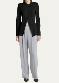 Giorgio ArmaniStretch Viscose Asymmetrical Knit Jacket