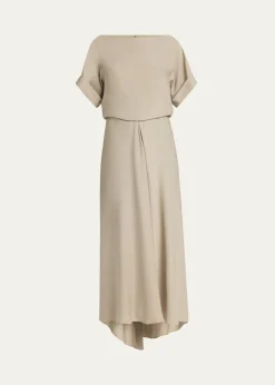 Giorgio ArmaniTriple Silk Georgette Hi-Low Gown