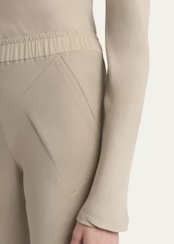 Giorgio ArmaniTriple Silk Georgette Flat Front Trousers