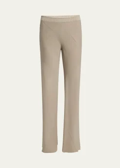 Giorgio ArmaniTriple Silk Georgette Flat Front Trousers