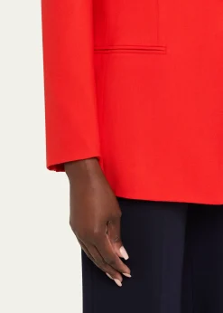Giorgio ArmaniVirgin Wool Single-Breasted Longline Blazer