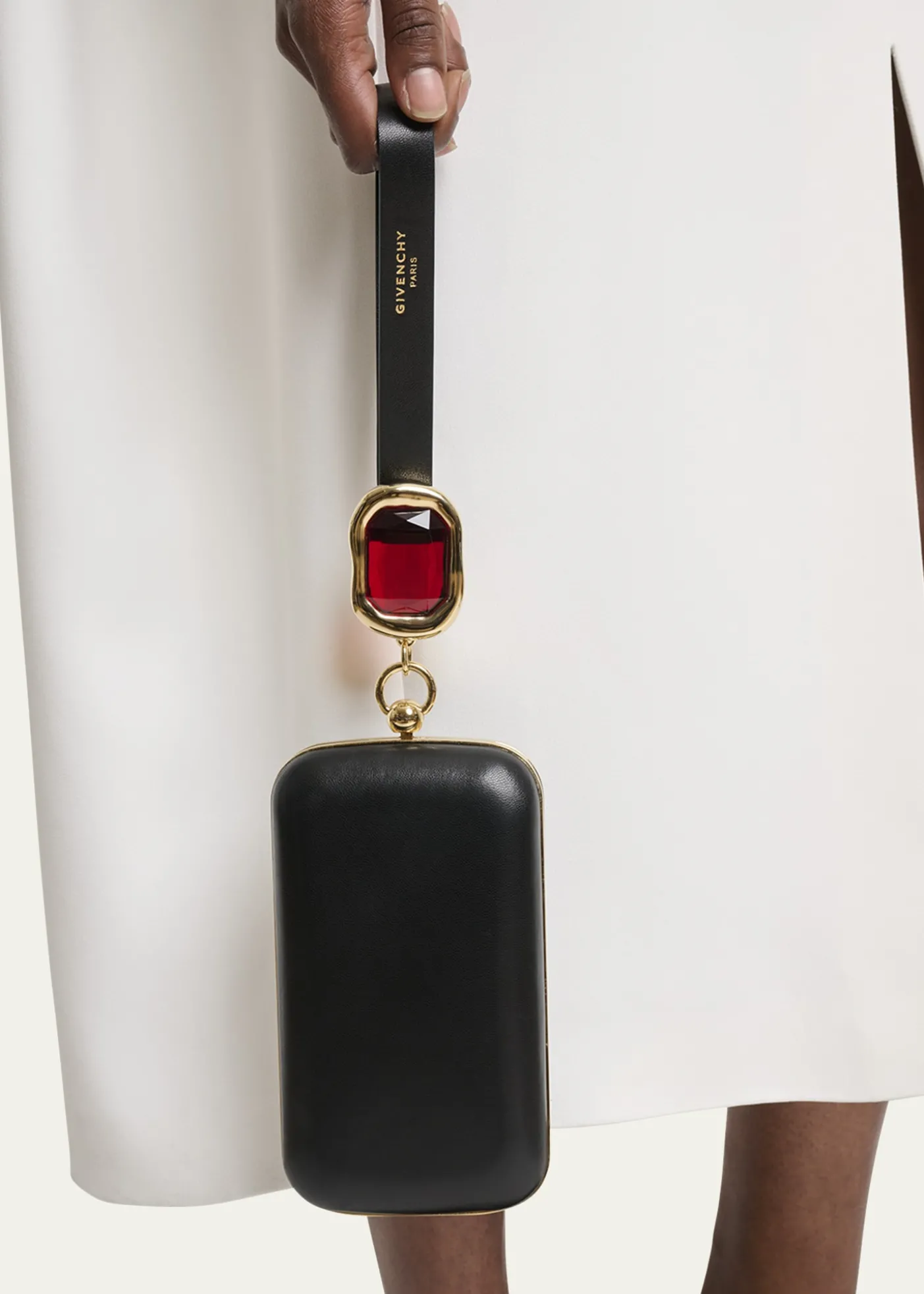 GivenchyShow Crystal-Embellished Minaudiere in Nappa Leather