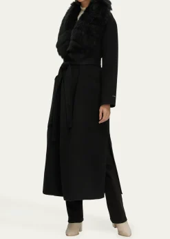 GorskiLoro Piana Double-Face Cashmere-Blend Coat with Detachable Merinillo Shearling Lamb Collar