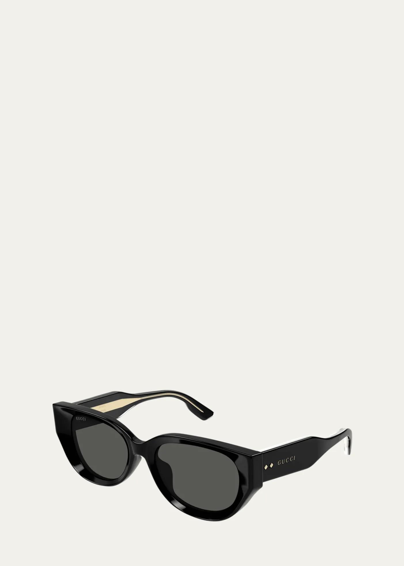 GucciBeveled Recycled Acetate Cat-Eye Sunglasses