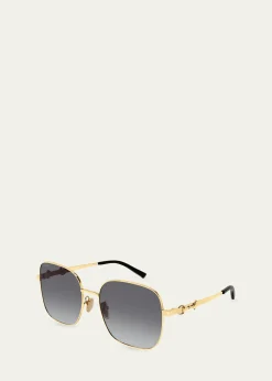 GucciHorsebit 58mm Square Sunglasses