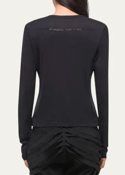 Helmut LangSlim Long-Sleeve Logo Tee
