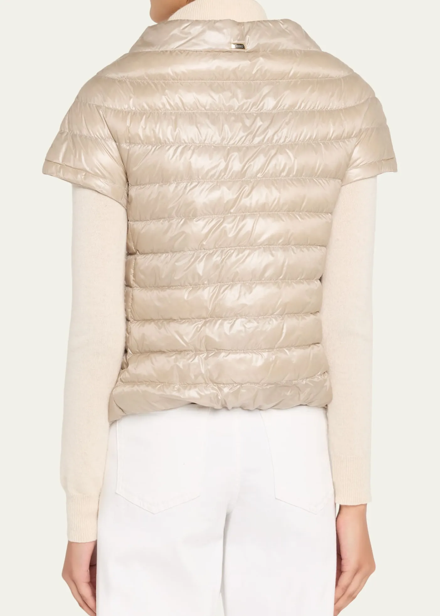 HernoEmilia Water-Resistant Ultralight Nylon Puffer Cape