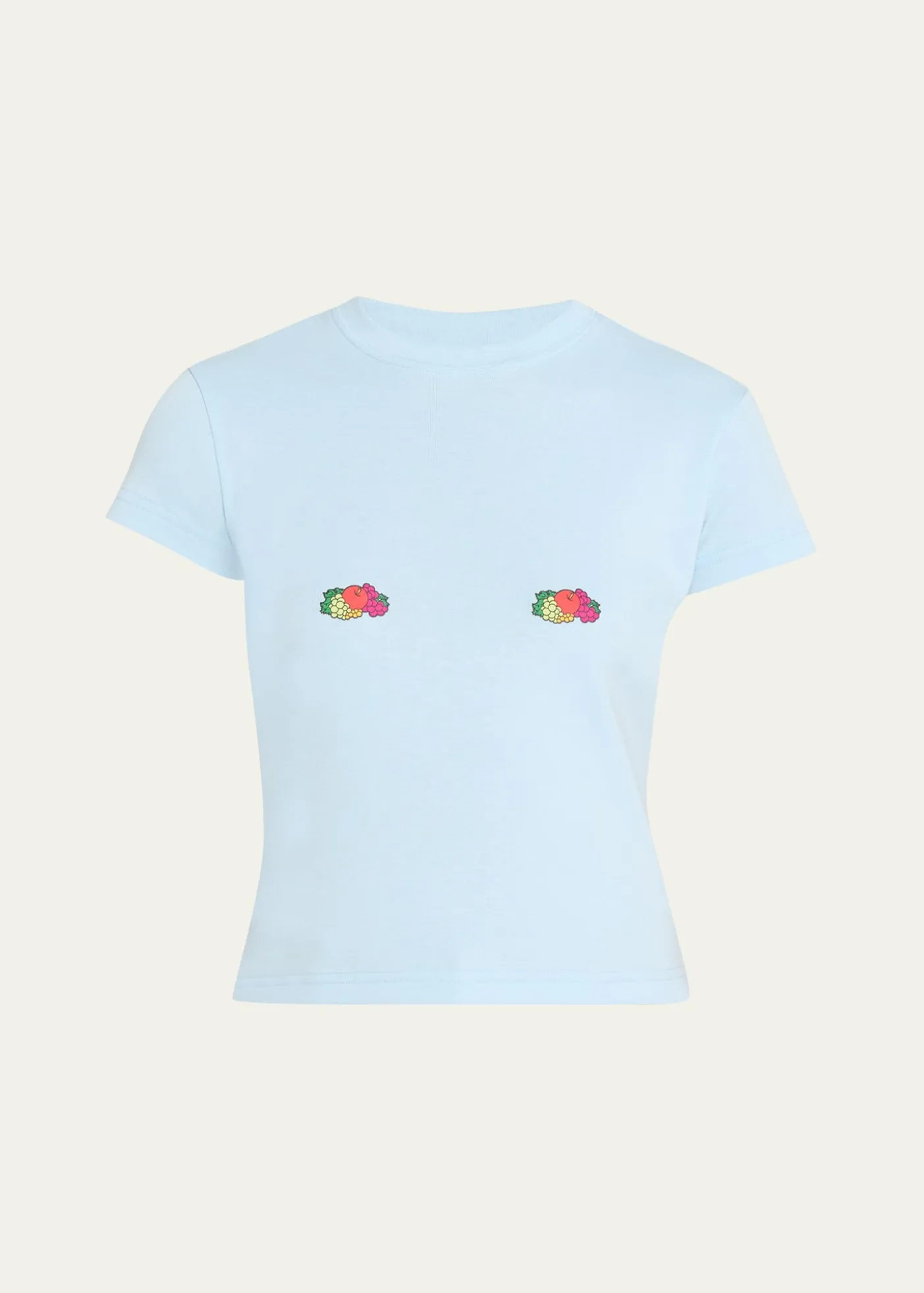 HOMMEGIRLSx Fruit Of The Loom Fruity Double-Logo Short-Sleeve Baby Tee