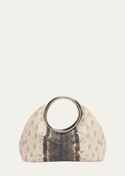 JacquemusLe Petit Calino Python-Embossed Top-Handle Bag