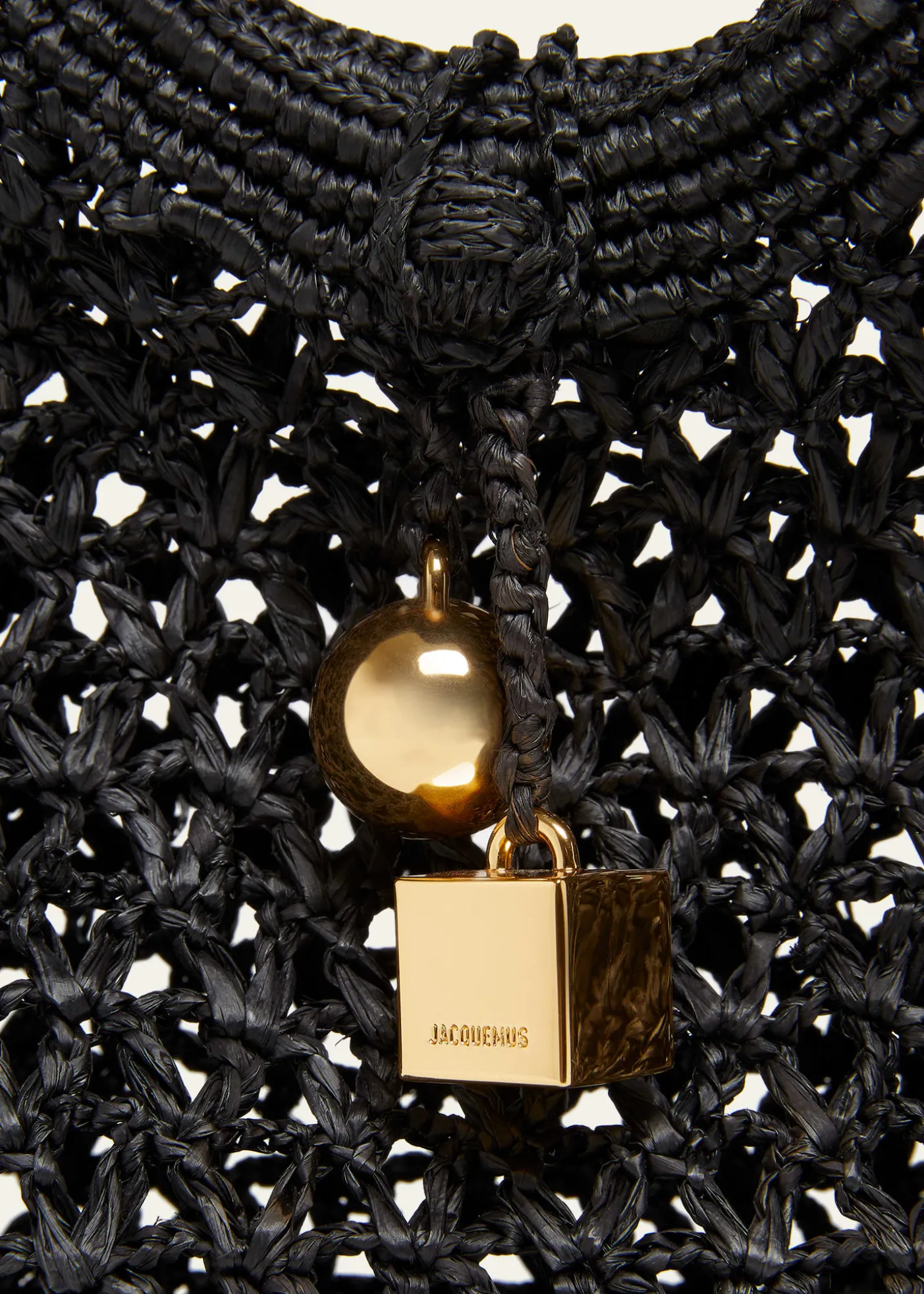 JacquemusLe Petit Carre Raffia Top-Handle Bag