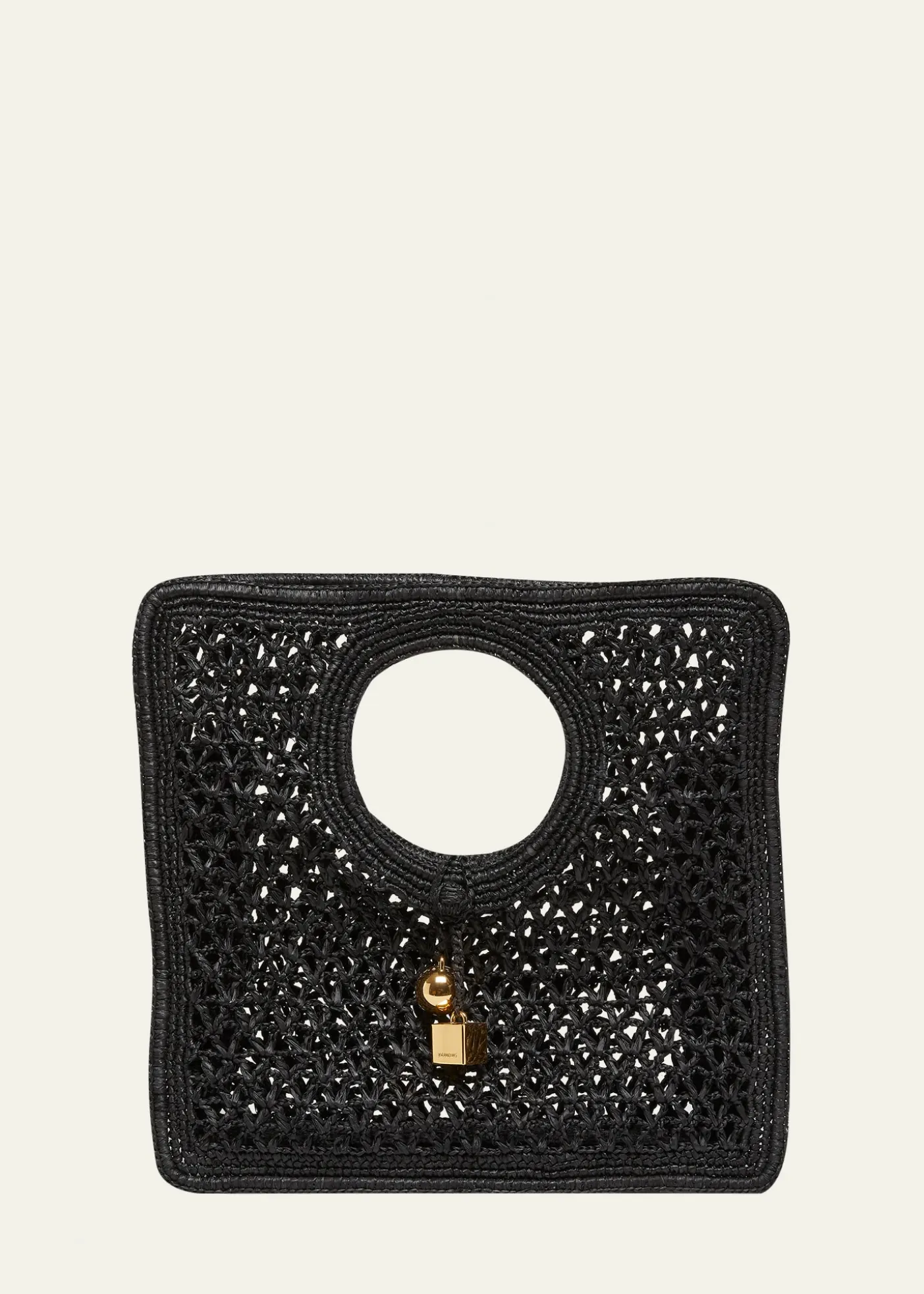 JacquemusLe Petit Carre Raffia Top-Handle Bag