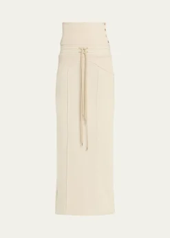 Jane WadePinstripe Short-Sleeve Dress