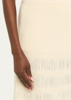Jane WadePinstripe Short-Sleeve Dress