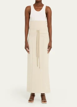 Jane WadePinstripe Short-Sleeve Dress