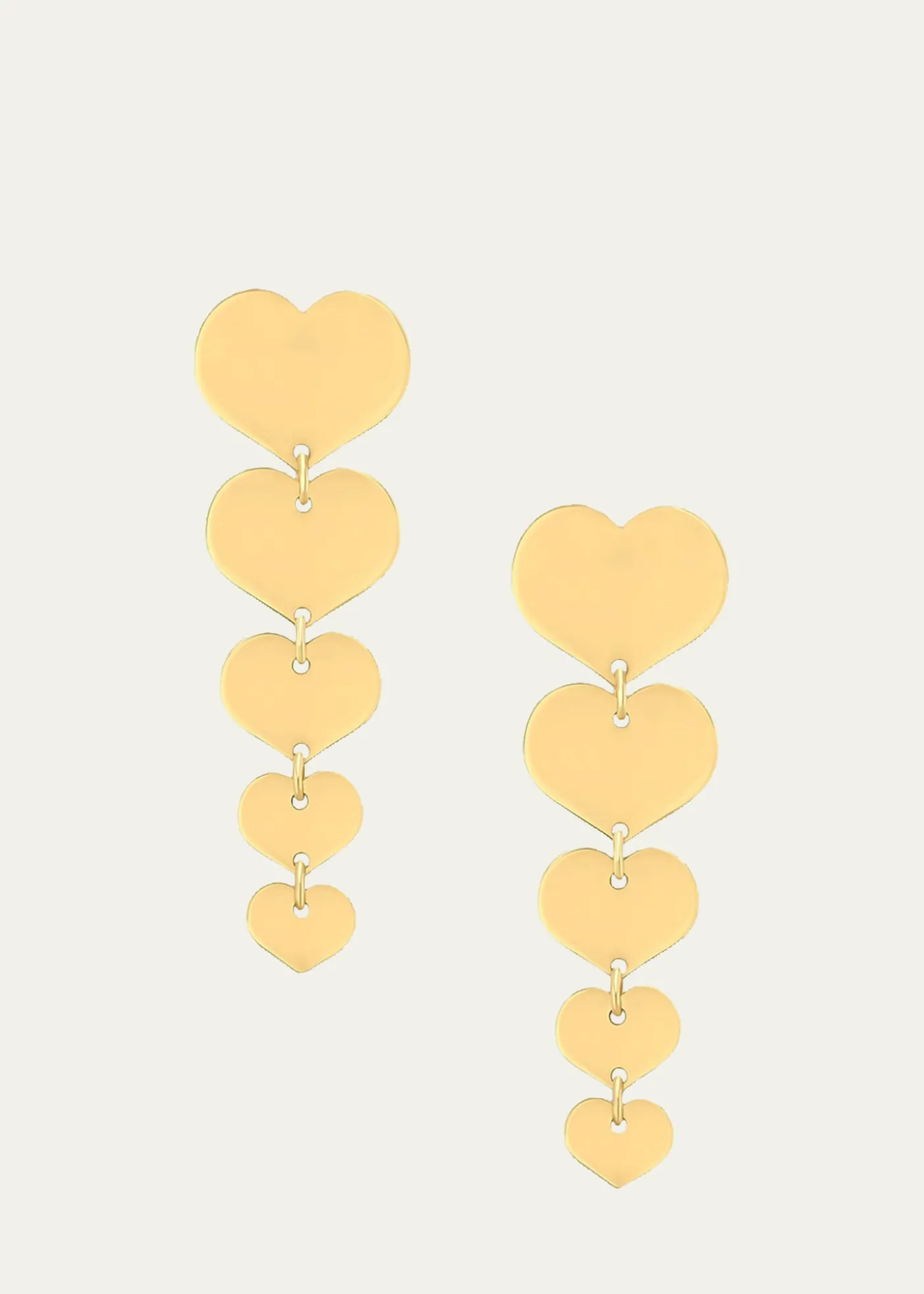 JIA JIA14K Gold Love Heart Drop Earrings