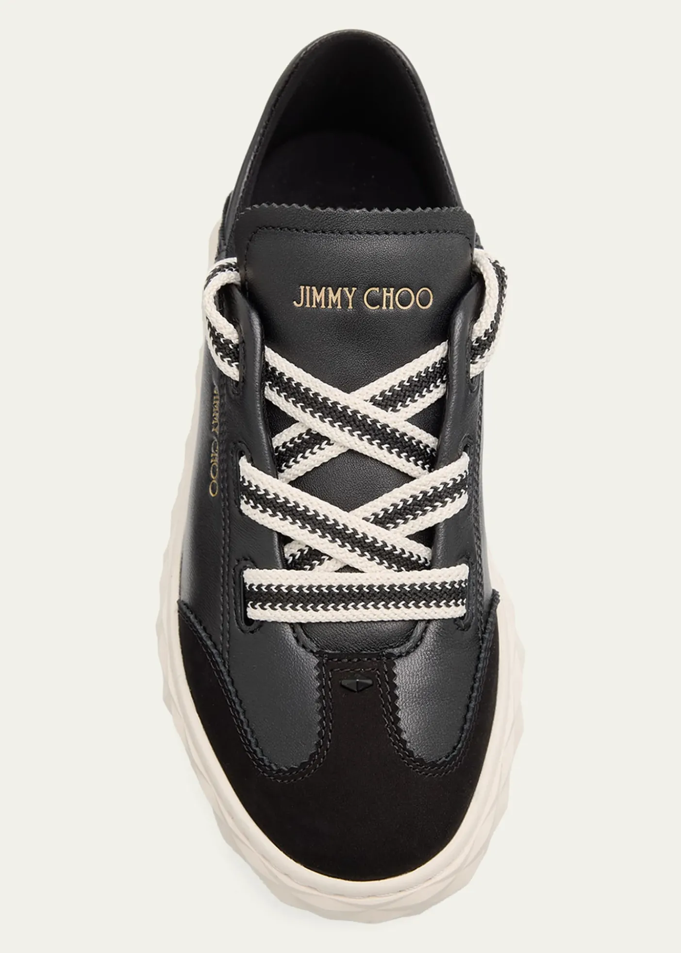 Jimmy ChooDiamond Light Flex Mixed Leather Low-Top Sneakers