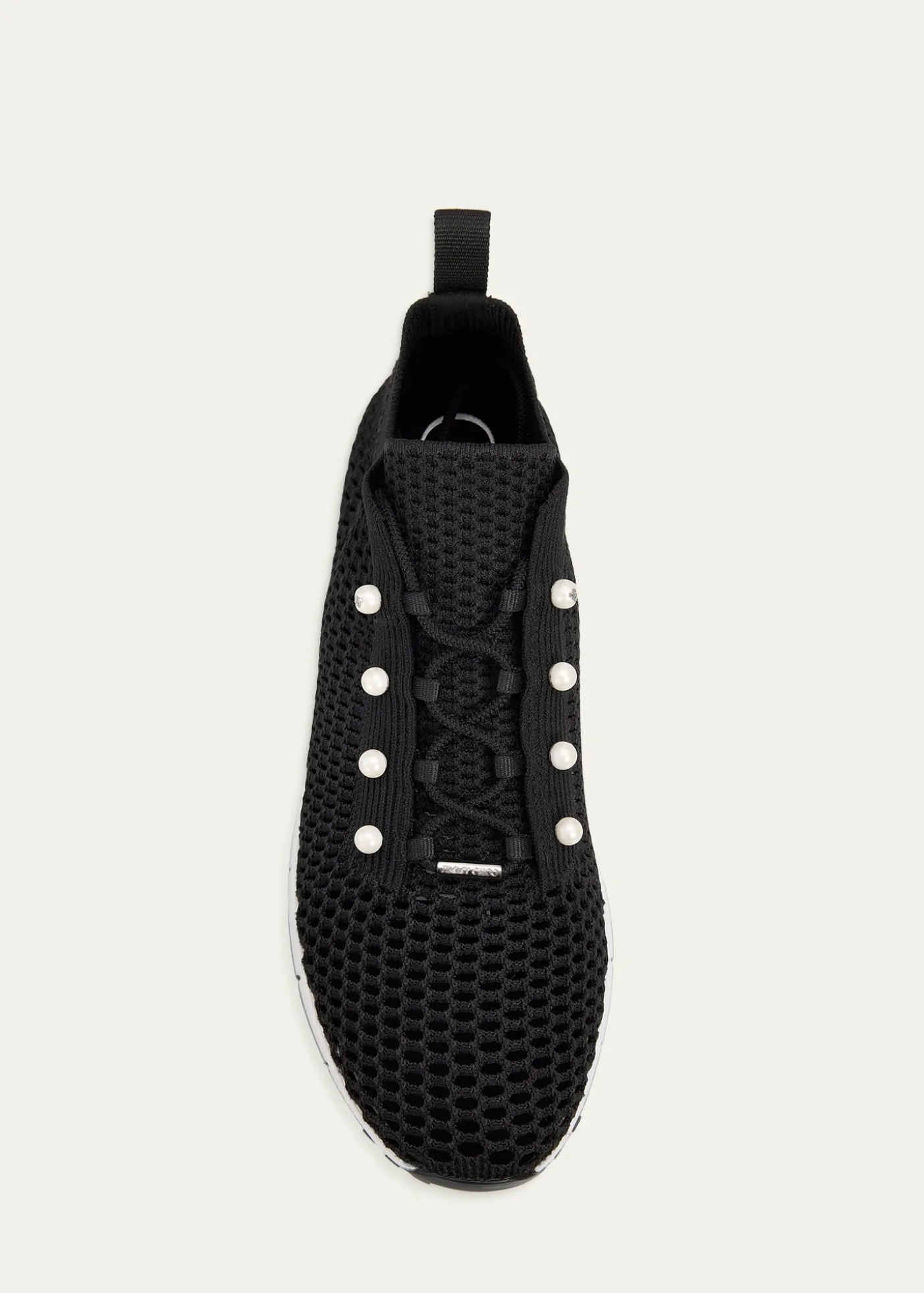 Jimmy ChooVeles Imitation Pearl-Embellished Knit Sneakers