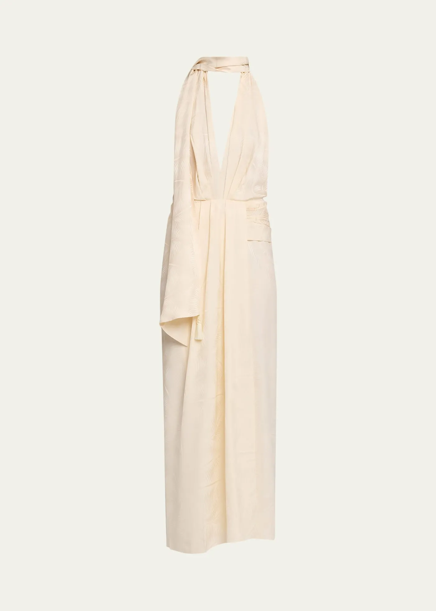 Johanna OrtizWildly Beautiful Plunging Halter Maxi Dress