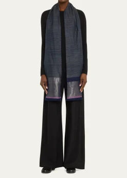 Kashmir LoomStria Diamond Weave Cashmere Stole