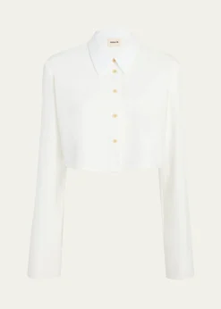 KhaiteFritz Cropped Cotton Top