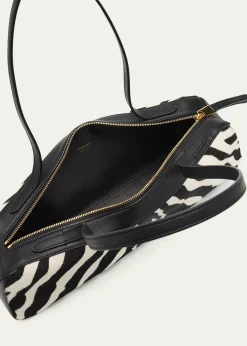 KhaiteSimona Zebra-Print Calf Hair Shoulder Bag