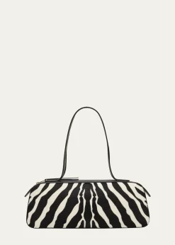 KhaiteSimona Zebra-Print Calf Hair Shoulder Bag