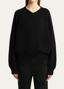 KhaiteWolfe V-Neck Cashmere Sweater