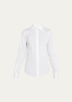 Lafayette 148 New YorkButton-Down Spread-Collar Shirt