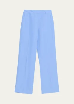 Lafayette 148 New YorkGates Wide-Leg Silk-Linen Pants