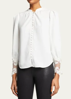 L'AgenceAva Lace-Cuff Blouse