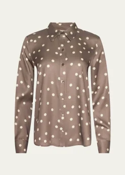 L'AgenceEllery Polka Dot Blouse