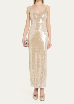 L'AgenceKarma Sequined Maxi Dress