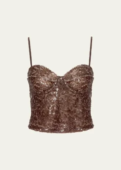 L'AgenceLior Sequined Bralette Top