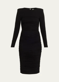 L'AgencePaityn Shirred Stretch Jersey Dress