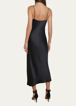 L'AgenceSeridie Mid-Length Silk Slip Dress