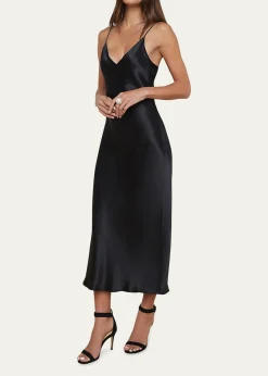 L'AgenceSeridie Mid-Length Silk Slip Dress