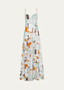 L'AgenceSutton Geometric Maxi Dress