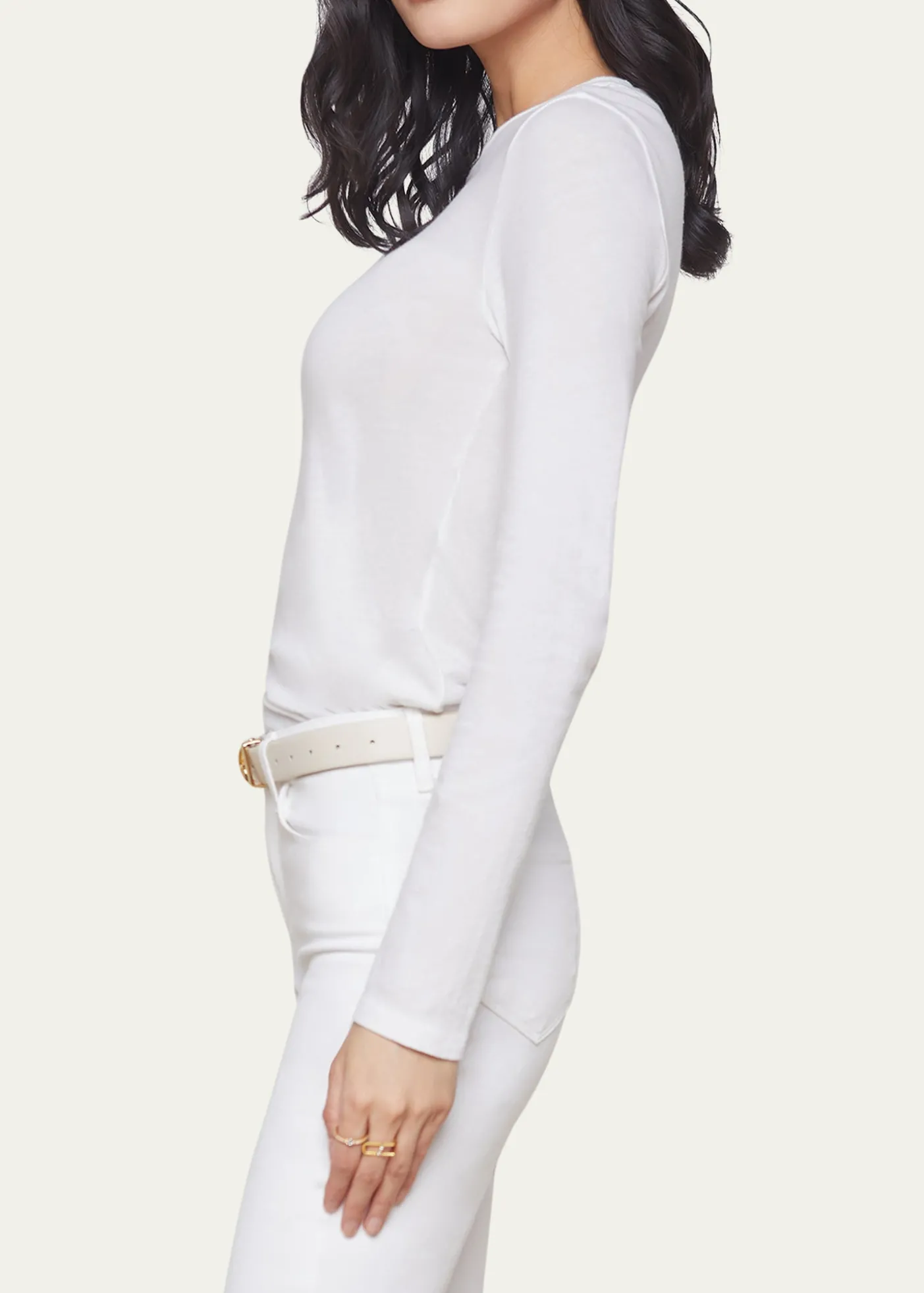 L'AgenceTess Long-Sleeve Crewneck Tee