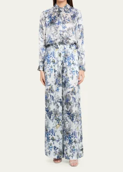 L'AgenceTyler Silk Button-Front Blouse